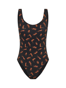 🩸🩸🩸🩸🩸🩸 MODIBODI maudymosi kostiumėlis mergaitėms One Piece ( gausiam kraujavimui / leopardo juoda )