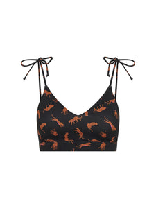 MODIBODI maudymosi liemenėlė Tie Shoulder Crop Top