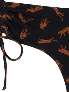 🩸🩸🩸🩸🩸🩸 MODIBODI maudymosi kelnaitės mergaitėms Tie Side Bikini Brief (gausiam kraujavimui / leopardo juoda)