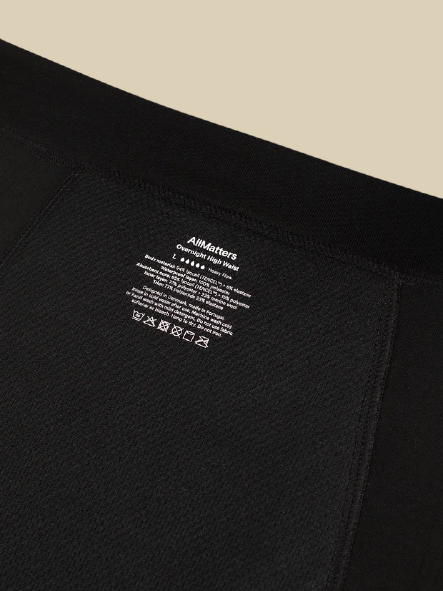 Menstruacinės kelnaitės aukštu liemeniu „TENCEL™ Overnight“