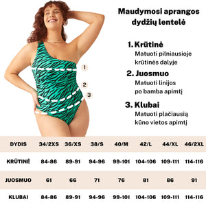 🩸🩸 MODIBODI - Maudymosi kostiumėlis One Piece LM (vidutiniam kraujavimui / juodos spalvos)