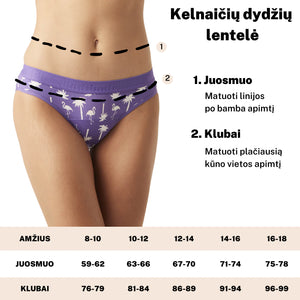 🩸🩸MODIBODI maudymosi kelnaitės mergaitėms Bikini Brief (vidutiniam kraujavimui / juodos spalvos)