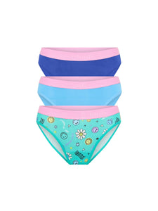 🩸🩸MODIBODI Rinkinys mergaitėms SmileyWorld® I Modibodi Hipster Bikini Holiday