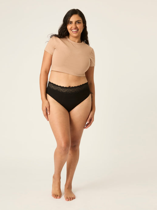 🩸🩸🩸🩸🩸🩸 MODIBODI - Sensual Hi-Waist Bikini MAXI (ypatingai gausiam kraujavimui / šlapimo nelaikymui)
